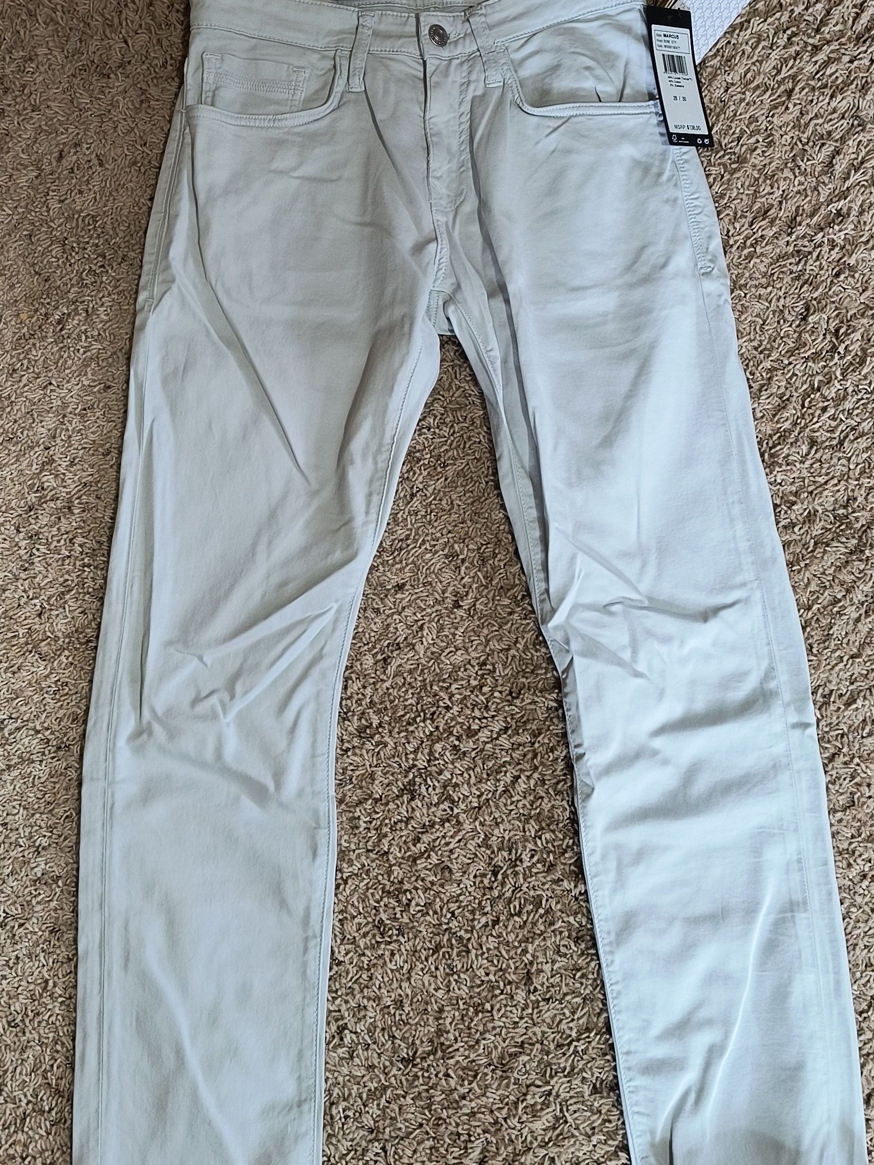 Mavi Marcus Slim Straight Leg Jeans In Light Gray